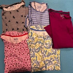 Craft & Barrow Women's Classic Tee Tops - Set of 5